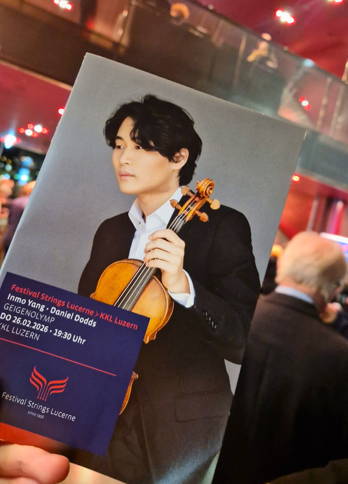 Festival Strings Lucerne invited Friends of Korea to the KKL Lucerne for a performance by South Korean violinist Inmo Yang. 